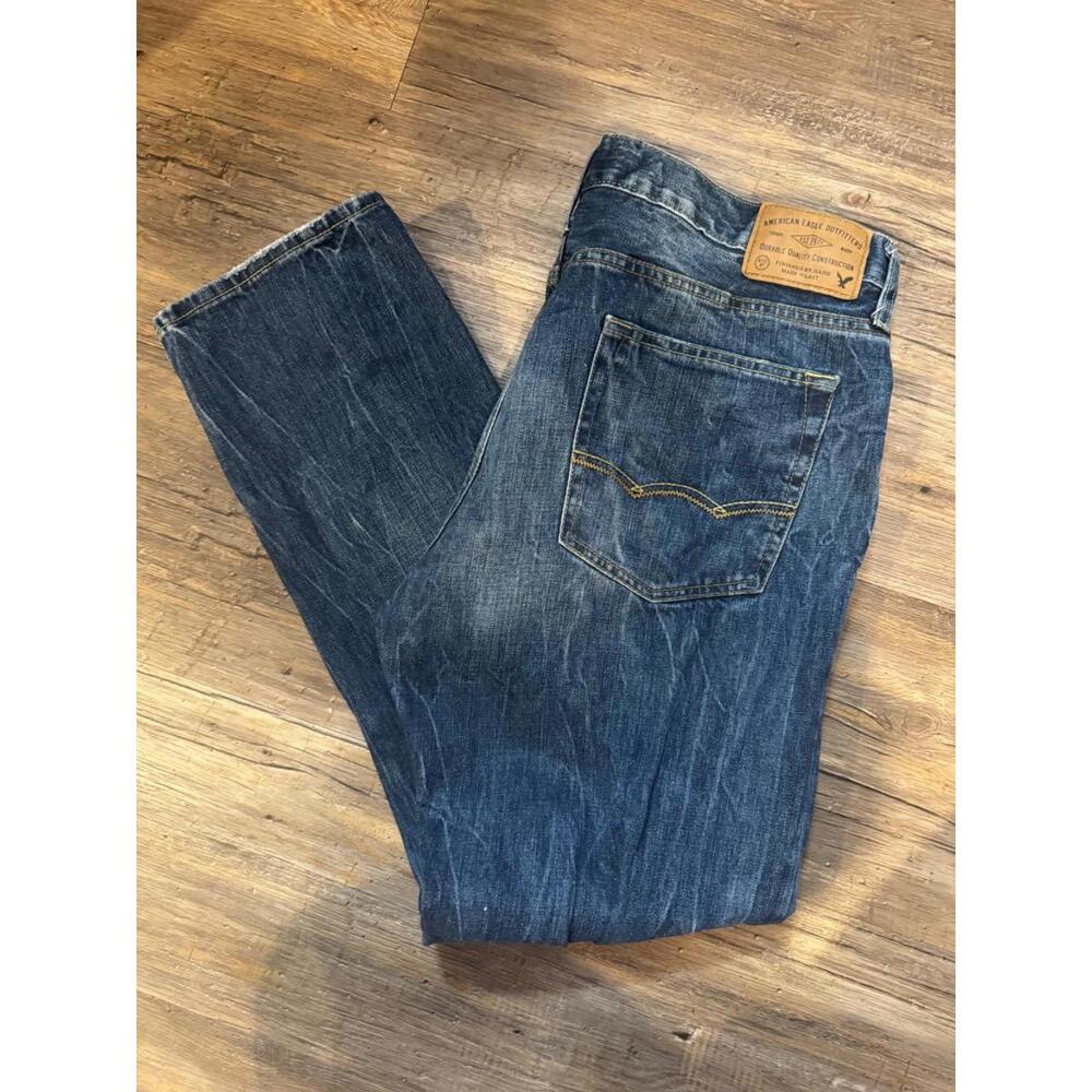 American Eagle Outfitters Made to Last Denim Jeans Sz 36 x 32 Medium Straight